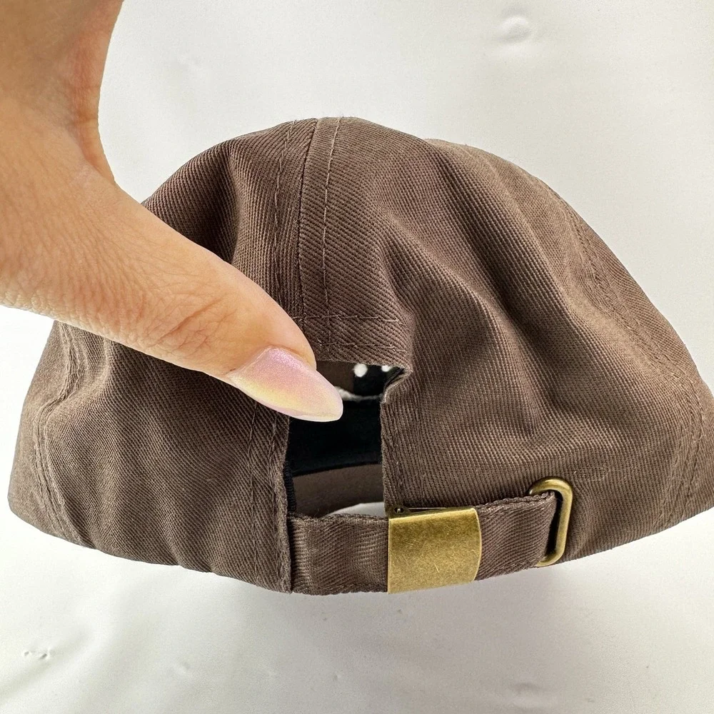 Stone Fox Swim x Free People Canvas StrapBack Hat One Size Embroidered Brown